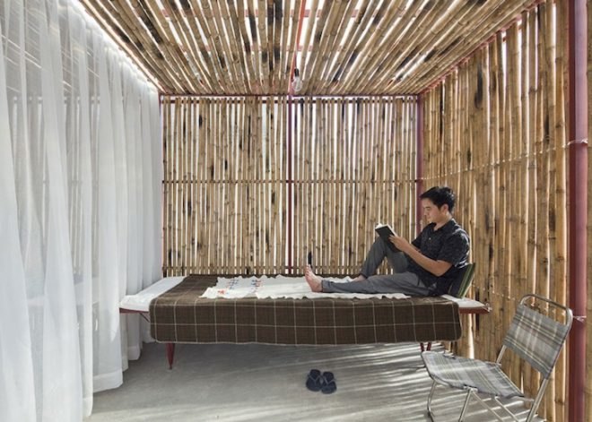 bamboo, Vo Trong Nghia Architects, low income housing, social design, humanitarian design, sustainable design, eco design, green design, viet nam, tiny homes, housing prototype, Mekong Delta