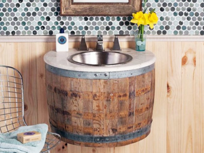 Wine Barrels, Native Trails, Artisan, Bathrooms, Furnishings Fixtures, San Luis Obispo, Reclaimed Materials, French oak barrels, Decorative Plumbing and Hardware Association, Bordeaux, Chardonnay, Cabernet, vanities, mirrors