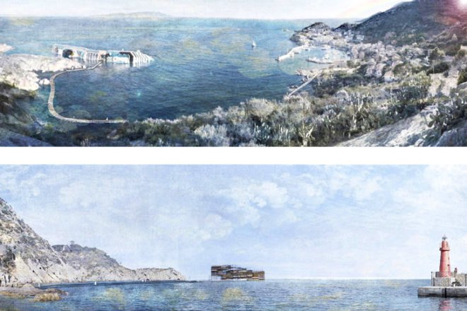 New Concordia Island Contest, costa condordia, architecture competition, disaster recovery, italy, Francesco Tonnarelli & Andrea Cippitelli