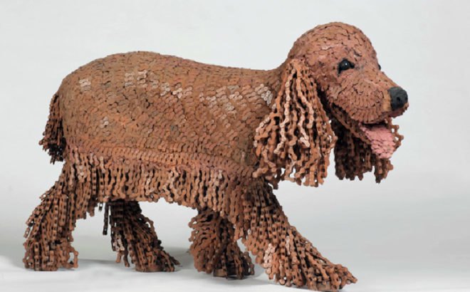 green design, eco design, sustainable design, Nirit Levav, recycled bicycle chains, bicycle chain sculpture, bicycle chain dogs, Israeli Artist, eco art, upcycled art, bicycle art