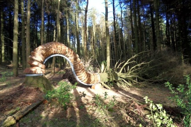 Pendle Trail, witches, witch trails, art, environmental art, salvaged wood, Philippe Handford, sustainable design, eco-design, green design, UK, eco art, timber