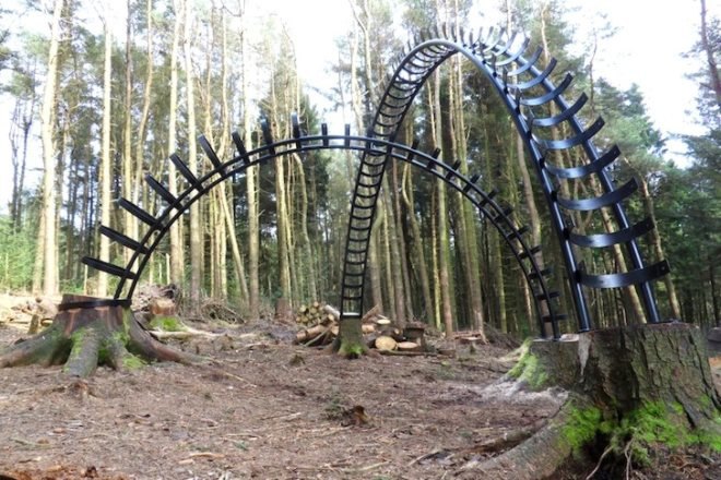 Pendle Trail, witches, witch trails, art, environmental art, salvaged wood, Philippe Handford, sustainable design, eco-design, green design, UK, eco art, timber