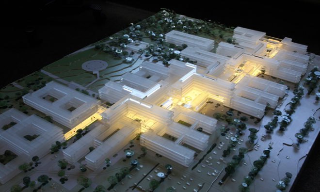 New Aalborg University Hospital, Aalborg, Denmark, Schmidt Hammer Lassen Architects, masterplanning, hospital, landscape, daylighting, Aalborg University, Northern Jutland