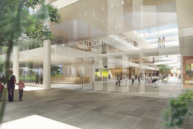 New Aalborg University Hospital, Aalborg, Denmark, Schmidt Hammer Lassen Architects, masterplanning, hospital, landscape, daylighting, Aalborg University, Northern Jutland