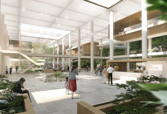 New Aalborg University Hospital, Aalborg, Denmark, Schmidt Hammer Lassen Architects, masterplanning, hospital, landscape, daylighting, Aalborg University, Northern Jutland