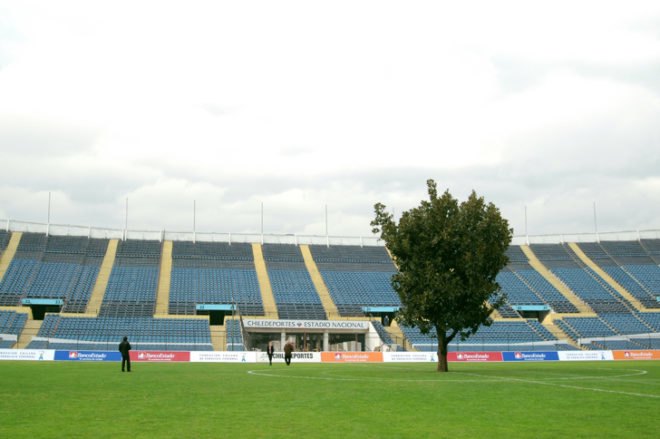 green design, eco design, sustainable design, Chile, Augusto Pinochet, National Stadium, Sebastian Errazuriz, The Tree memorial of a Concentration Camp, temporary park space