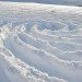 green design, eco design, sustainable design, snow installation, SImon Beck, snow pattern, snow art, snow crop circles, Les Arc Ski lodge