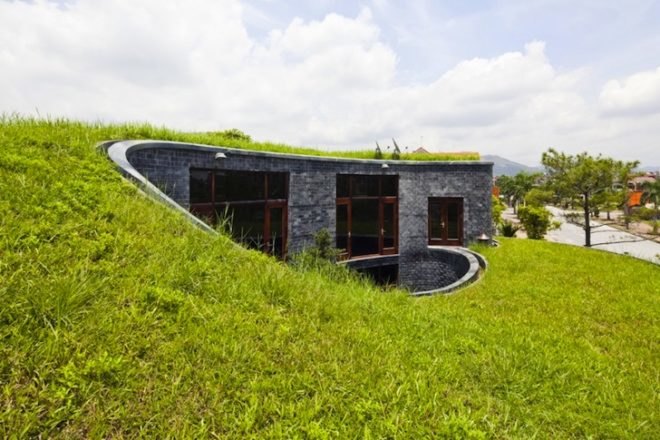 Viet Nam, Vo Trong Nghia, natural materials, bamboo, stone, green roof, natural circulation, daylighting, sustainable materials, thermal massing, Hanoi, Ha Long Bay, Asia, green design, sustainable design, eco design