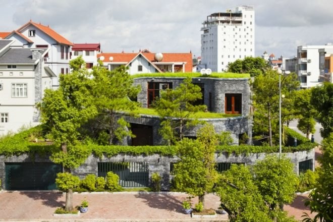 Viet Nam, Vo Trong Nghia, natural materials, bamboo, stone, green roof, natural circulation, daylighting, sustainable materials, thermal massing, Hanoi, Ha Long Bay, Asia, green design, sustainable design, eco design