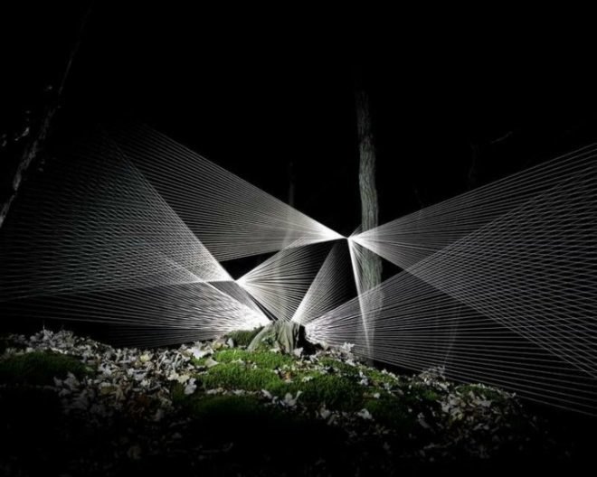 Sébastien Preschoux, nuit blanche, light sculpture, green art, sustainable artwork, installation art, glowing artwork,