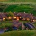 Green Dragon Pub, hobbit houses, hobbits, Lord of the Rings, Peter Jackson, New Zealand, North Island, trilogy, Hobbiton, sustainable design, timber furnishings, thatched roof