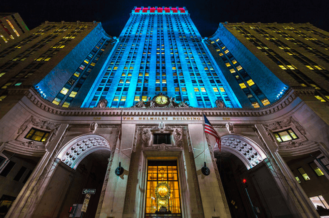 The Helmsley Building, new york, energy efficiency, Architecture, green technology, Green renovation, Green Lighting, LEED Gold certification, LED lights from Lumenpulse, The Lighting Practice, Jewel of Park Avenue