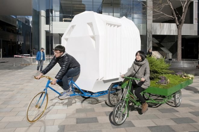 China, PAO, PIDO, People's Architecture Office, Tricycle House, Tricycle Garden, portable dwelling, off grid living, CNC router, polypropylene, tiny house, green design, sustainable design, eco-design