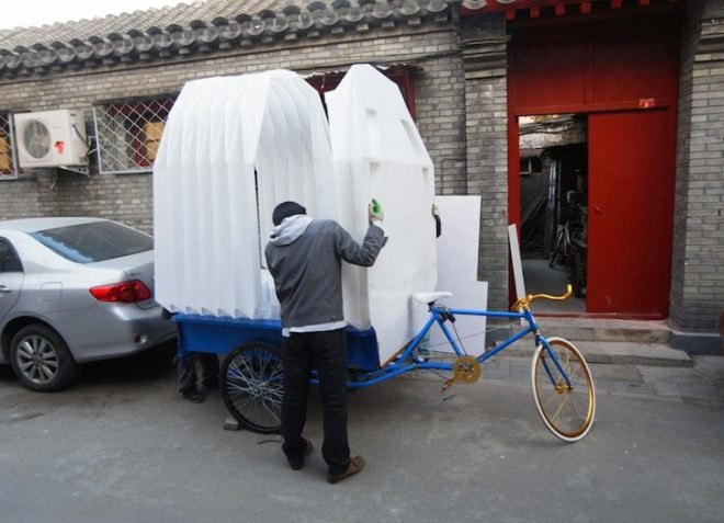 China, PAO, PIDO, People's Architecture Office, Tricycle House, Tricycle Garden, portable dwelling, off grid living, CNC router, polypropylene, tiny house, green design, sustainable design, eco-design