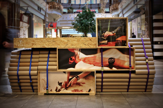 Tube Tank Pop-Up store, Mode:lina Architekci, pop-up stores, cardboard installations, polish design, eco-friendly design, recyclable materials, cardboard design