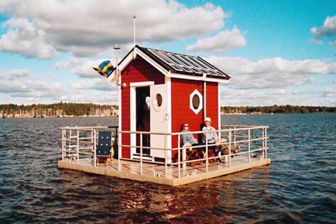 green design, eco design, sustainable design, Utter Inn, Vasteras, Stockholm, private island, floating island, unusual hotel, submerged hotel, underwater hotel