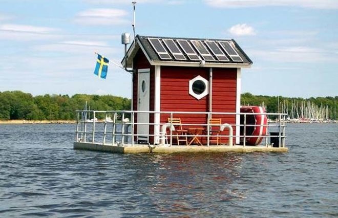 green design, eco design, sustainable design, Utter Inn, Vasteras, Stockholm, private island, floating island, unusual hotel, submerged hotel, underwater hotel
