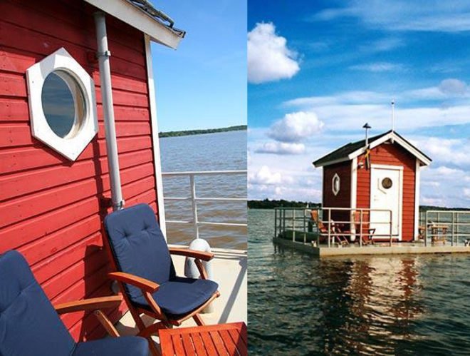 green design, eco design, sustainable design, Utter Inn, Vasteras, Stockholm, private island, floating island, unusual hotel, submerged hotel, underwater hotel