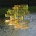 Water Carrier, Elise Morin, reclaimed test tubes, eco art, slovakia, water issues, art installation