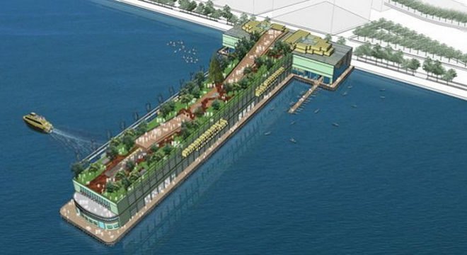 green design, eco design, sustainable design, Pier 57, Youngwoo and associates, LOT-Ek, shipping container mall manahttan, cargotecture, shipping container architecture, Incubox