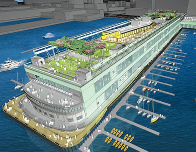 green design, eco design, sustainable design, Pier 57, Youngwoo and associates, LOT-Ek, shipping container mall manahttan, cargotecture, shipping container architecture, Incubox