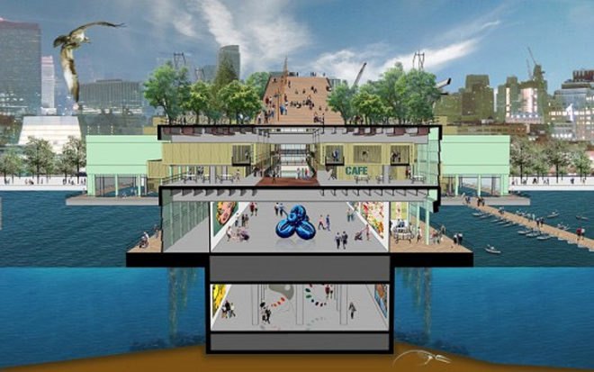 green design, eco design, sustainable design, Pier 57, Youngwoo and associates, LOT-Ek, shipping container mall manahttan, cargotecture, shipping container architecture, Incubox