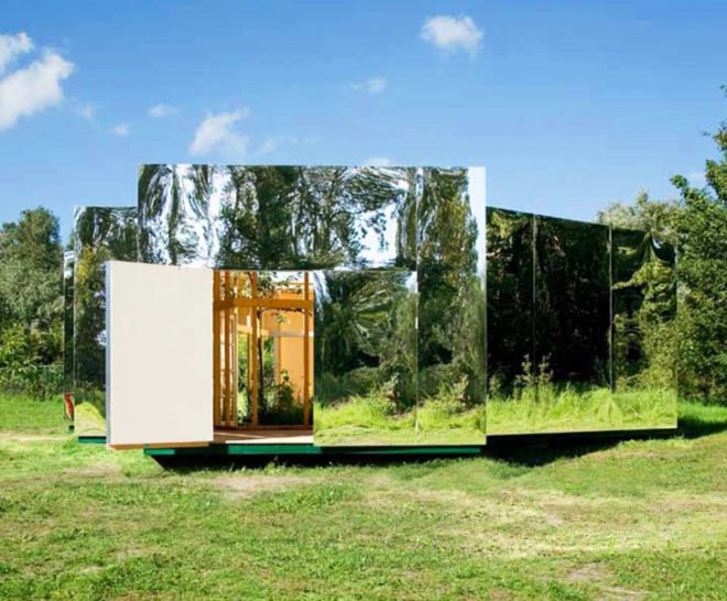 bureau lada, archive, studio space, contemporary artspace, reflective facade, sustainable architecture, green design