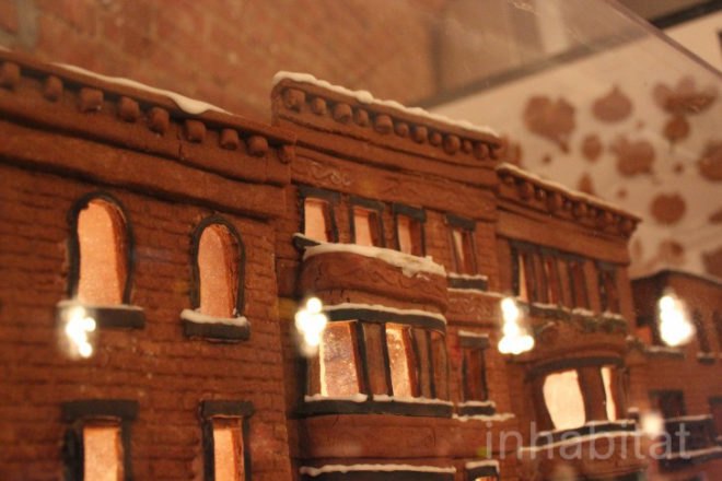 gingerbread brooklyn brownstone, gingerbread brownstone, gingerbread homes, gingerbread house, green design, renee baumann, brooklyn brownstone gingerbread house, brownstone gingerbread house, diy gingerbread brownstone, diy gingerbread houses, gingerbread brooklyn brownstone, gingerbread brownstone
