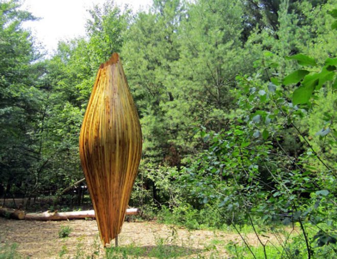 Mike Godell, birdcraft, eco art, sustainable sculpture, green art, Stevens Point Sculpture Park, Aldo Leopold Audubon Society, reclaimed wood, reclaimed lumber, green building, sustainable building, bird house