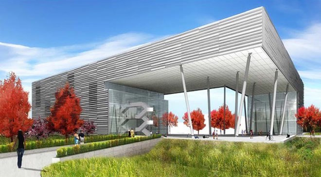 $85million livingston campus redevelopment, student housing, conference center, hotel, our rutgers our future, passive solar design, daylighting, low water-use plumbing fixtures, solar farm on livingston campus, business library, executive education center, global financial center, rutgers univeristy business school, livingston campus, piscataway new jersey, TEN Arquitectos, five academic departments and research centers,