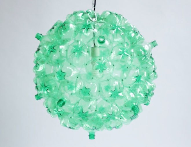 bubble chandelier, souda, recycled lighting, green lighting, eco lighting, green design, sustainable design, product design, sure we can, helping the homeless, nyc design
