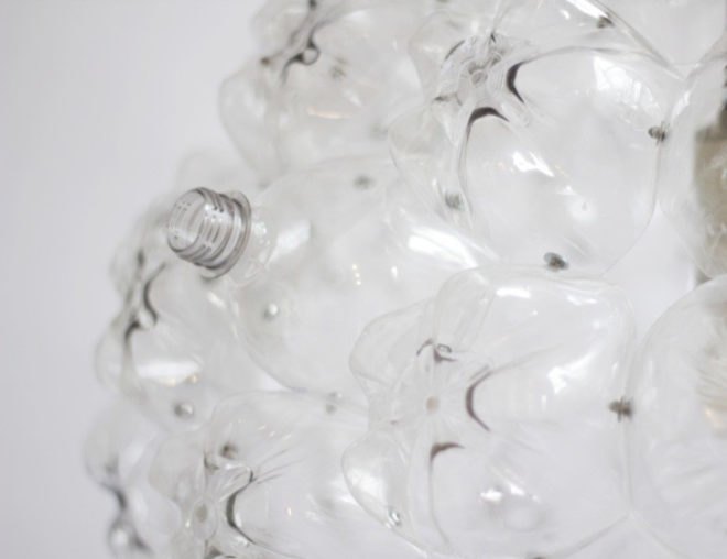 bubble chandelier, souda, recycled lighting, green lighting, eco lighting, green design, sustainable design, product design, sure we can, helping the homeless, nyc design