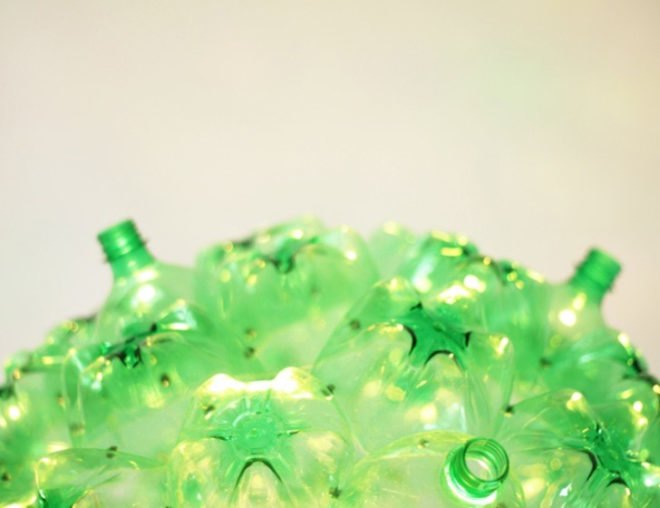 bubble chandelier, souda, recycled lighting, green lighting, eco lighting, green design, sustainable design, product design, sure we can, helping the homeless, nyc design
