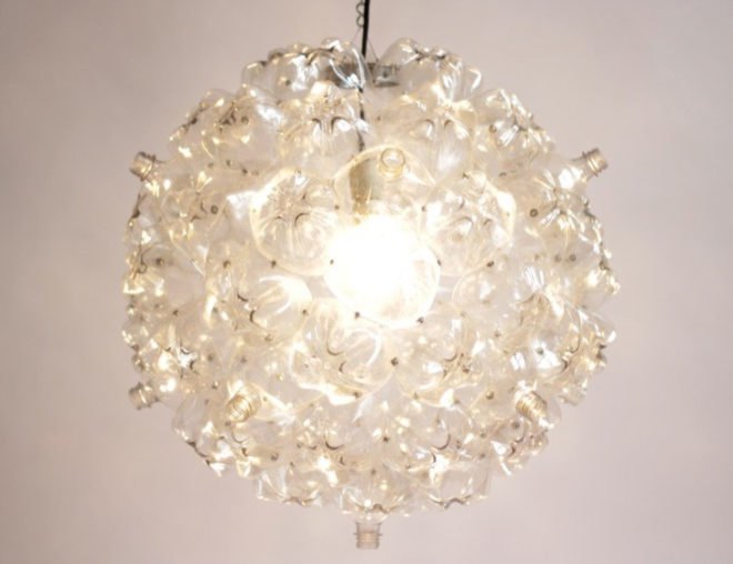 bubble chandelier, souda, recycled lighting, green lighting, eco lighting, green design, sustainable design, product design, sure we can, helping the homeless, nyc design