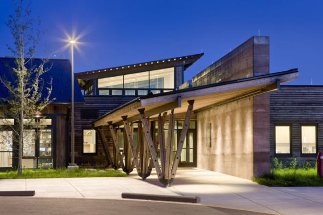 Teton County Children’s Learning Center, Ward+ Blake Architects, D.W. Arthur Associates Architecture, Jackson, Wyoming, LEED Gold, green roof, geothermal, daylight,