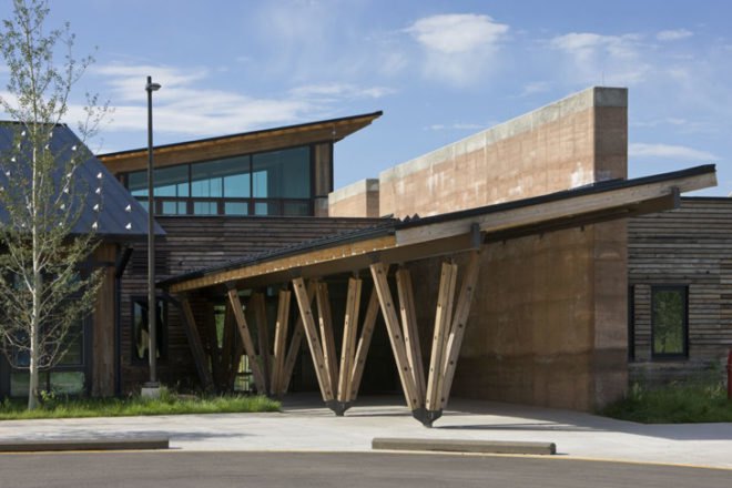Teton County Children’s Learning Center, Ward+ Blake Architects, D.W. Arthur Associates Architecture, Jackson, Wyoming, LEED Gold, green roof, geothermal, daylight,