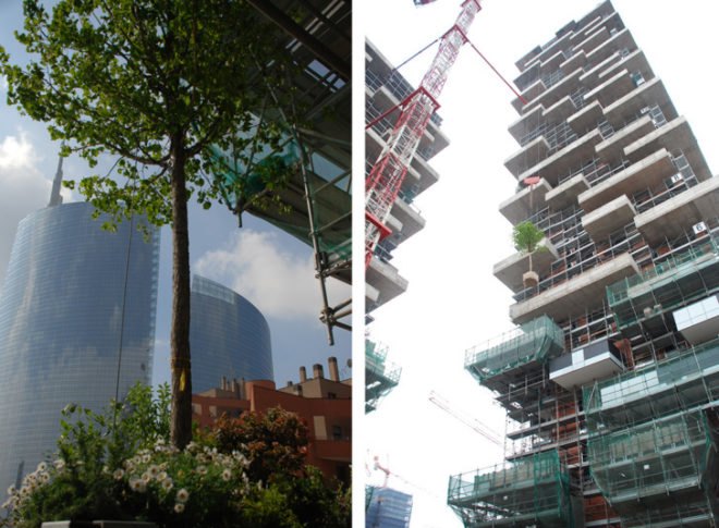 Bosco Verticale, green tower, plant tower, living tower, vertical forest, world's first vertical forest, eco architecture, green architecture, living buildings, Aeolian energy, photovoltaic energy, Stefano Boeri Architetti, Stefano Boeri Architects, Stefano Boeri, italian architecture, italy architecture, milan architecture, bosco verticale construction, bosco verticale construction photos