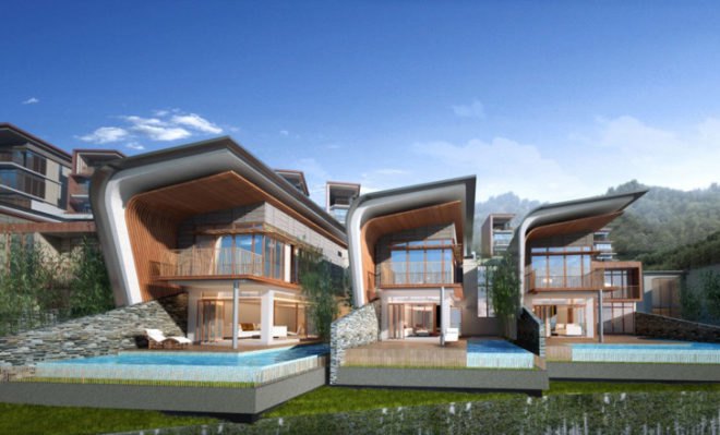 Aedas, Guangdong, Eco-resort, China, Xunliao Seaside Resort District, Huidong Xunliao Resort Community Development, tourism, natural materials, shading, louvers, daylighting, cross ventilation