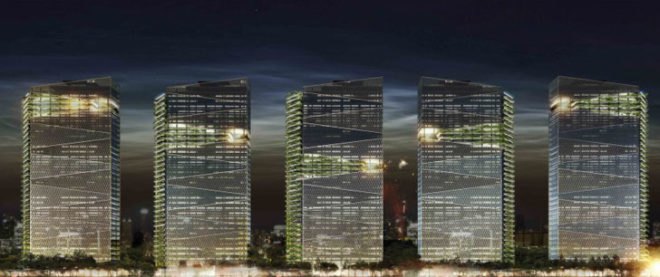 green design, eco design, sustainable design, Alfalo and Gasperini, Rio de Janeiro, Trump Towers, 2016 Olympics, vertical garden, louver system, Porto Maravilha