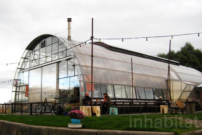 Architecture, Sustainable Food, Recycled Materials, NDSM, amsterdam, Noorderlicht Café, centraal station, restaurant, shelter, Architecture, sustainable Food, Recycled Materials,