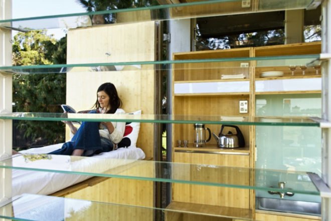 Atelier Workshop, Port-A-Bach, tiny home, recycled container, Architecture, energy efficiency, Recycled Materials, wheeled container