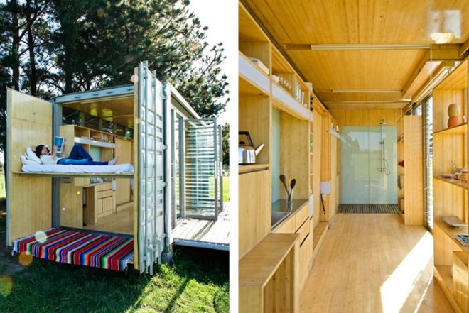Atelier Workshop, Port-A-Bach, tiny home, recycled container, Architecture, energy efficiency, Recycled Materials, wheeled container