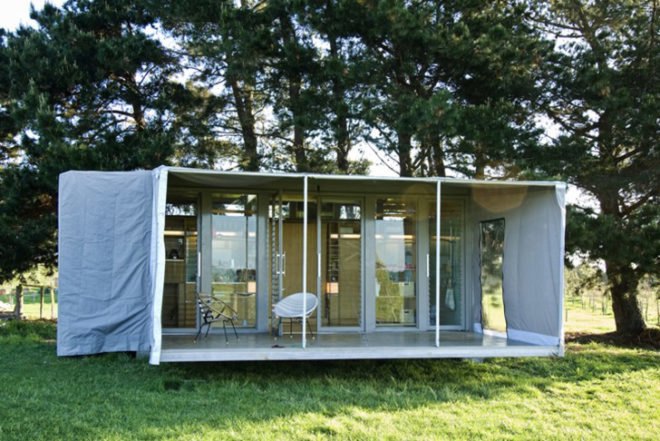 Atelier Workshop, Port-A-Bach, tiny home, recycled container, Architecture, energy efficiency, Recycled Materials, wheeled container