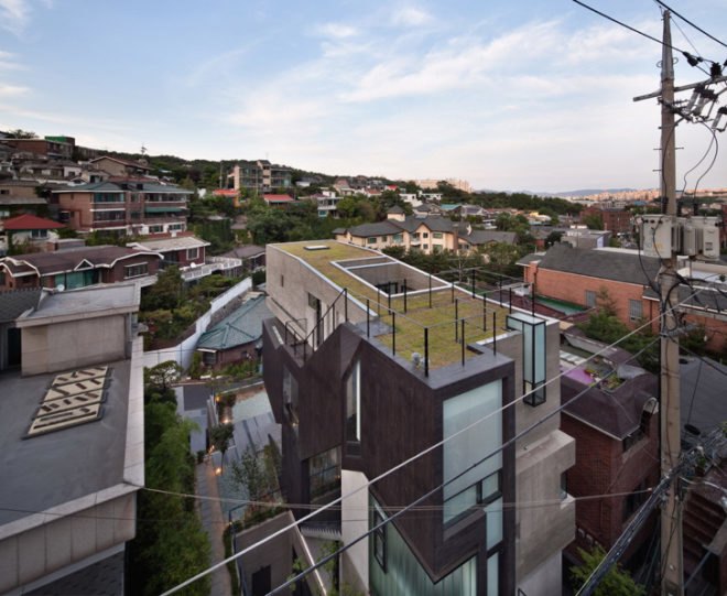 green design, eco design, sustainable design, Bang by Min Design Group, Seoul, H-House, Sae Min Oh, Seongbuk-dong, multi-level home, three generation home