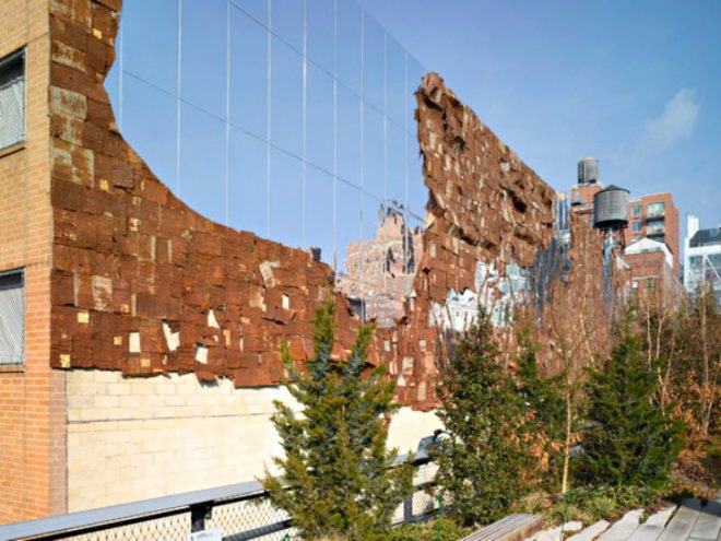 Broken Bridge II, El Anatsui, recycled materials, high line, high line art, public art, art nyc