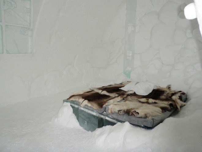green design, eco design, sustainable design, ICe Hotel Sweden, Eszter Augustine Sziksz, Nikilla Carroll, screen printed ice, LED lights