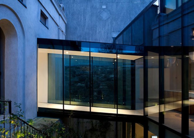Lorcan O’Herlihy, Los Angeles, Dublin, Ireland, modern, sustainable, home, renovation, historic, Georgian House, ground sourced pump, solar panels, ODOS Architects, Dublin Green Building, facade