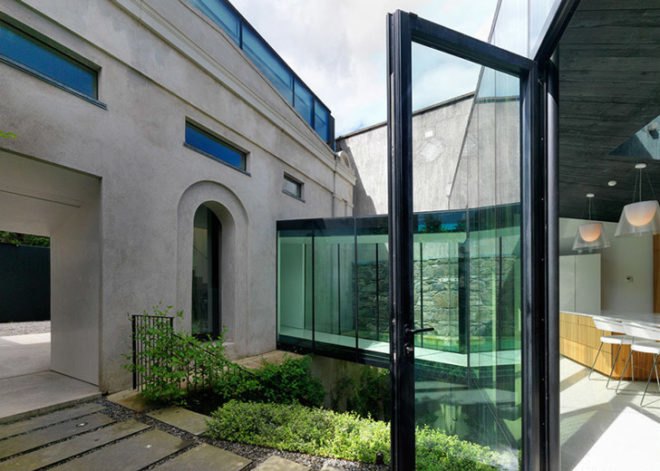 Lorcan O’Herlihy, Los Angeles, Dublin, Ireland, modern, sustainable, home, renovation, historic, Georgian House, ground sourced pump, solar panels, ODOS Architects, Dublin Green Building, facade