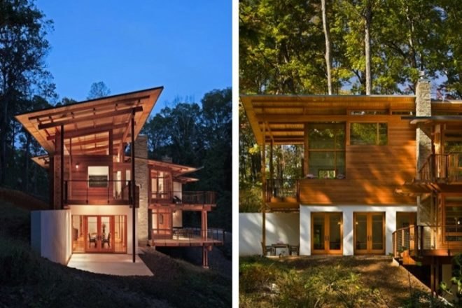 EV, electric vehicle, LEED, Greenland Residence, Georgia, Atlanta, Studio One Architecture, Geothermal, PV, solar power, photovoltaic power, recycled materials, daylighting, energy efficient materials, wood, green design, sustainable design, eco-design