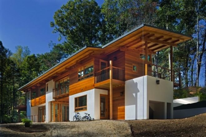 EV, electric vehicle, LEED, Greenland Residence, Georgia, Atlanta, Studio One Architecture, Geothermal, PV, solar power, photovoltaic power, recycled materials, daylighting, energy efficient materials, wood, green design, sustainable design, eco-design